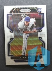 2022 Panini Prizm Tier II White Wave Prizm #150 A.J. Alexy RC Rangers